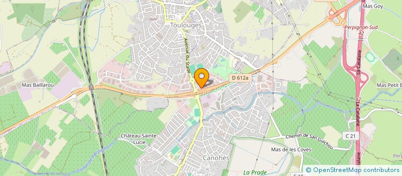 localisation de l'entreprise LES 3 CRUCHES  TOULOUGES