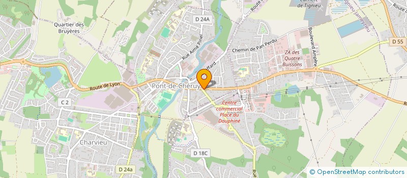 localisation de l'entreprise LES 3 D  PONT-DE-CHERUY