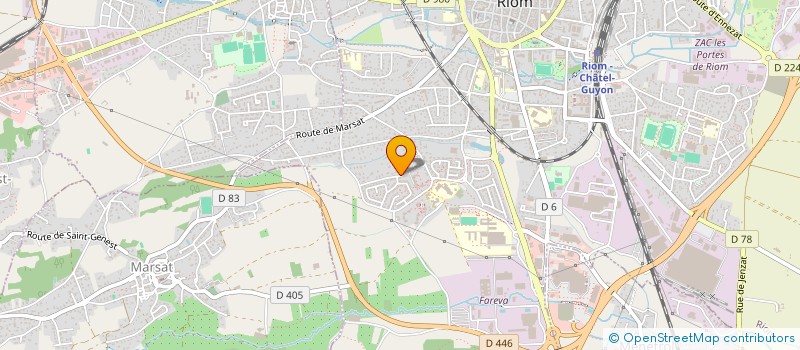 localisation de l'entreprise LES 3 D  RIOM