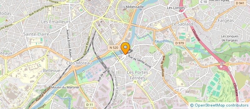 localisation de l'entreprise LES 3 D à LIMOGES