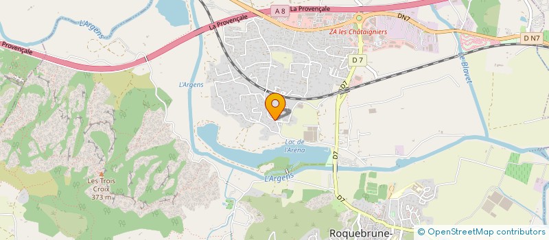 localisation de l'entreprise LES 3 D CHARPENTES COUVERTURES à ROQUEBRUNE-SUR-ARGENS