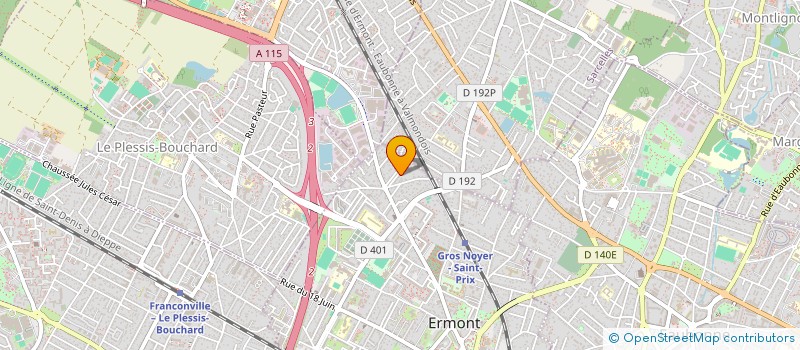 localisation de l'entreprise LES 3 E à ERMONT
