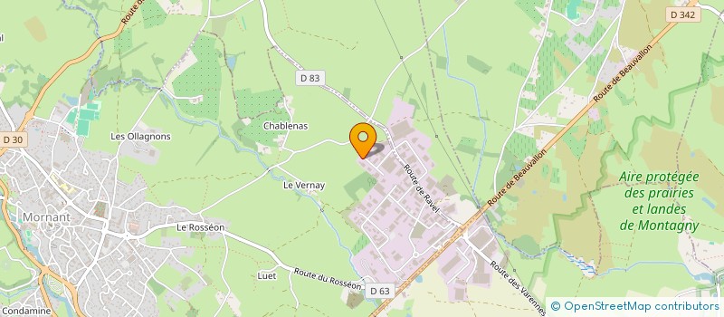 localisation de l'entreprise LES 3 EAUX DE VAULX-MILIEU  MORNANT