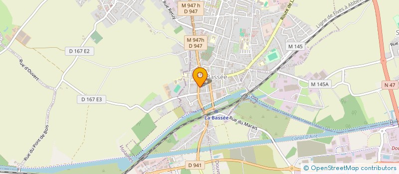 localisation de l'entreprise LES 3 F à LA BASSEE
