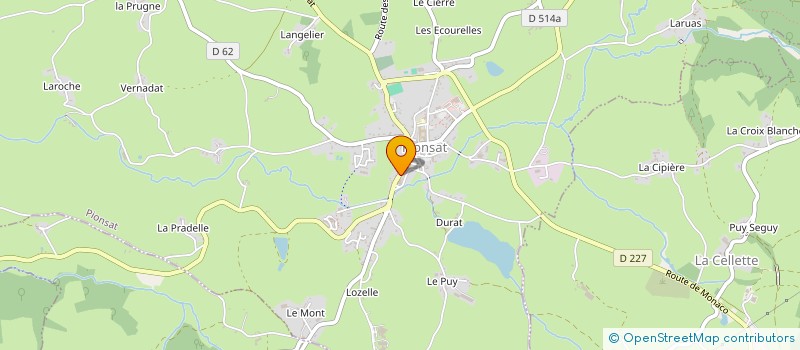 localisation de l'entreprise LES 3 FAMILLES  PIONSAT