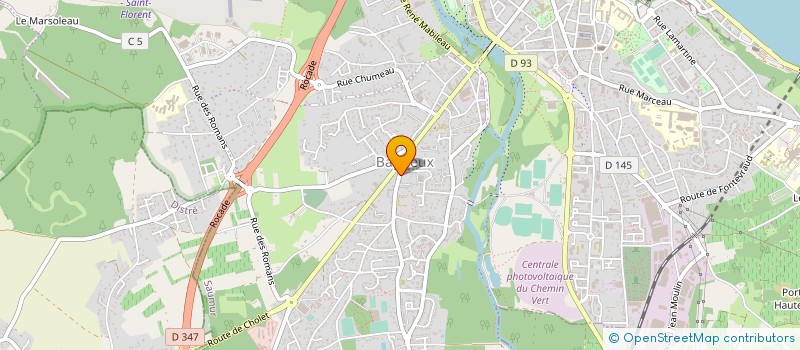 localisation de l'entreprise LES 3 FARINES à SAUMUR