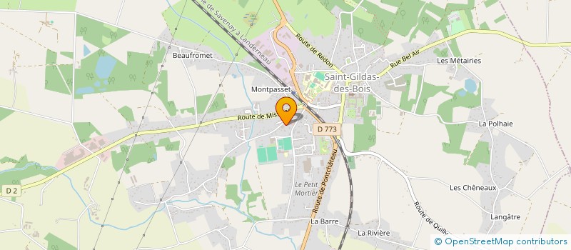 localisation de l'entreprise LES 3 FILLES  SAINT-GILDAS-DES-BOIS