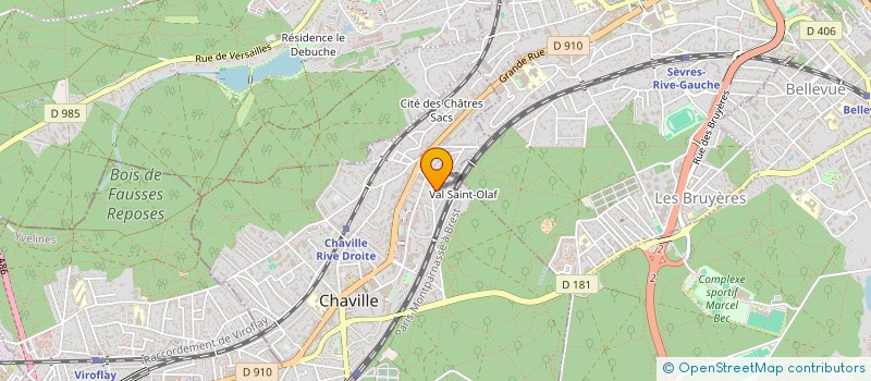 localisation de l'entreprise LES 3 FLEURS à CHAVILLE