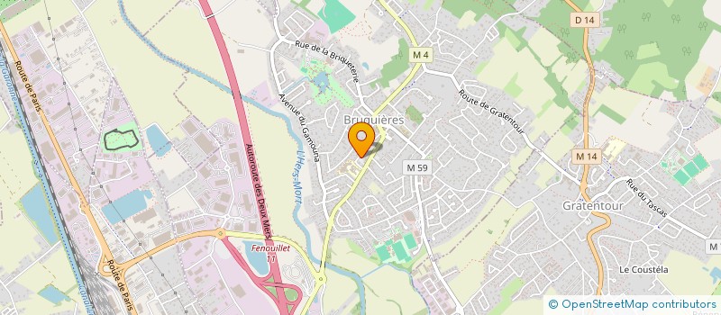 localisation de l'entreprise LES 3 FLEURS  BRUGUIERES