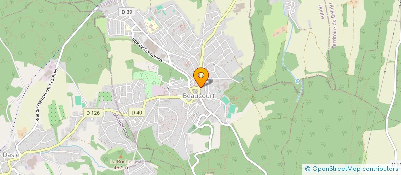 localisation de l'entreprise LES 3 FRERES à BEAUCOURT