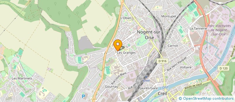 localisation de l'entreprise LES 3 FRERES  NOGENT-SUR-OISE