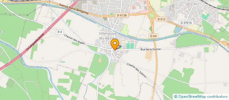 localisation de l'entreprise LES 3 GENERATIONS  VILLENEUVE-LES-BEZIERS