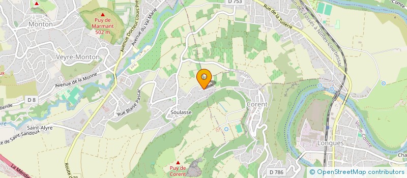 localisation de l'entreprise LES 3 GRANDES QUENOTTES  VEYRE-MONTON