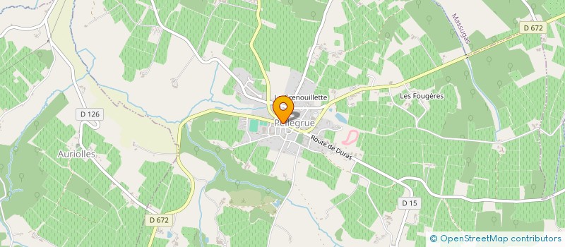 localisation de l'entreprise LES 3 GRUES  PELLEGRUE