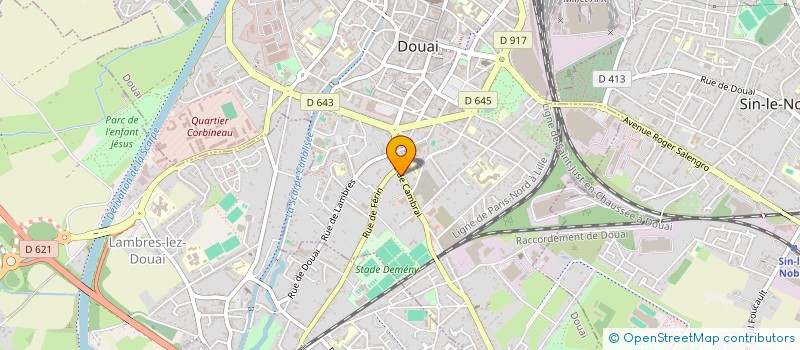 localisation de l'entreprise LES 3 H à DOUAI