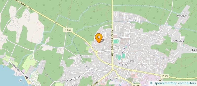 localisation de l'entreprise LES 3 HIRONDELLES  PARENTIS-EN-BORN