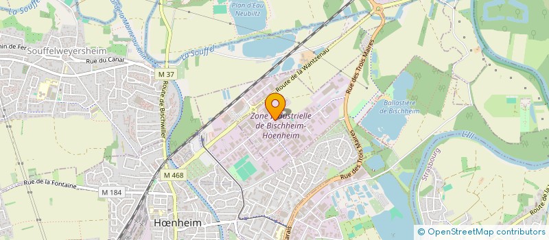 localisation de l'entreprise LES 3 HUB à BISCHHEIM