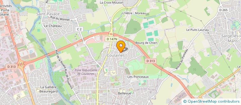 localisation de l'entreprise LES 3 J  COULAINES