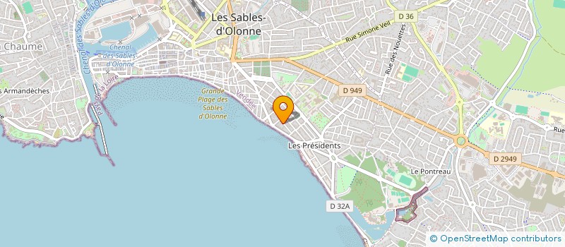 localisation de l'entreprise LES 3-J à LES SABLES D'OLONNE