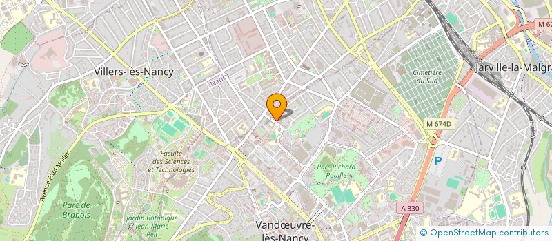 localisation de l'entreprise LES 3 J  VANDUVRE-LES-NANCY