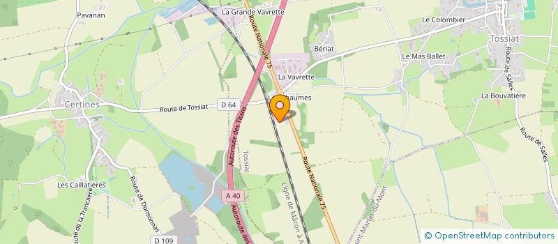 localisation de l'entreprise LES 3 L  TOSSIAT