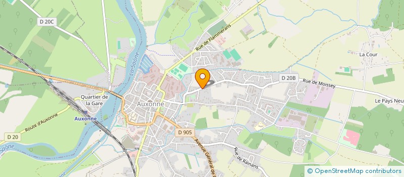 localisation de l'entreprise LES 3 L  AUXONNE