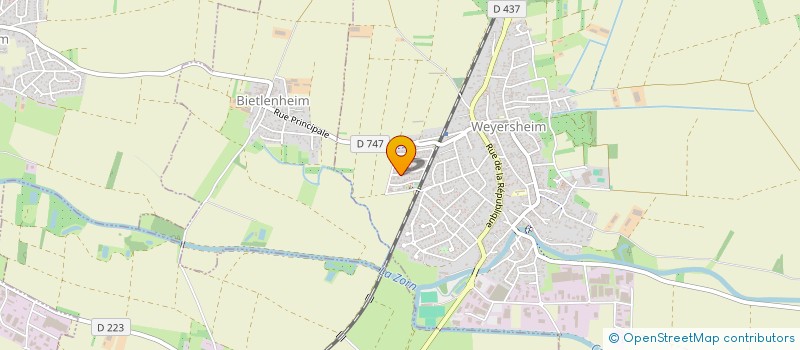 localisation de l'entreprise LES 3 L  WEYERSHEIM