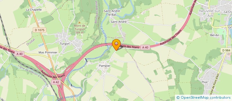 localisation de l'entreprise LES 3 L  PONT-D'AIN