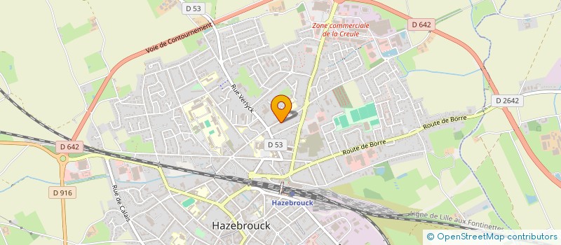 localisation de l'entreprise LES 3 LOUPS  HAZEBROUCK