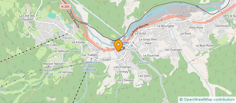 localisation de l'entreprise LES 3 LYNX  LES HOUCHES