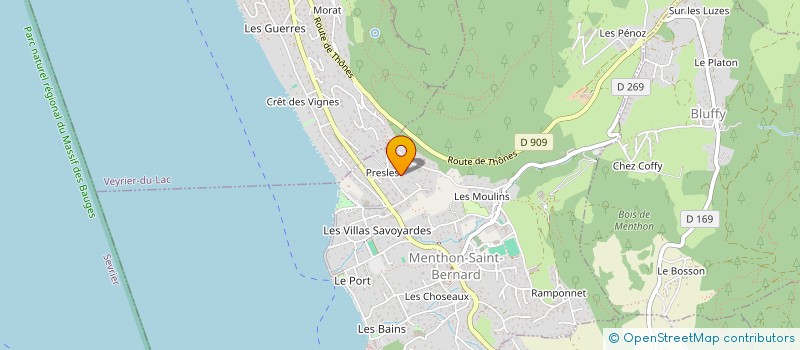 localisation de l'entreprise LES 3 LYS BLANCS  MENTHON-SAINT-BERNARD