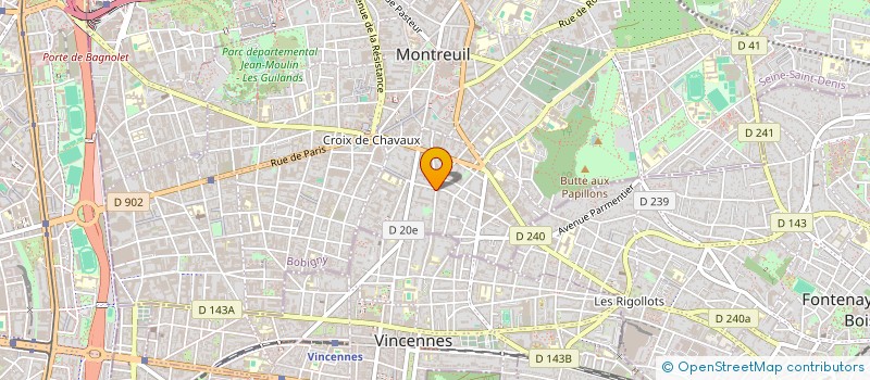 localisation de l'entreprise LES 3 M à MONTREUIL
