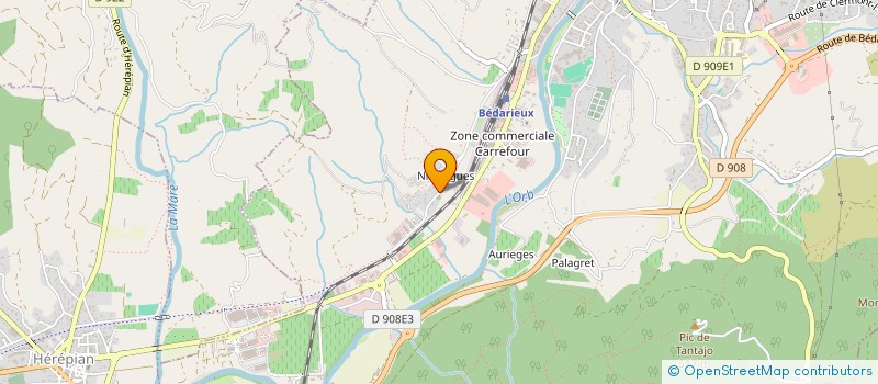 localisation de l'entreprise LES 3 MAS  BEDARIEUX