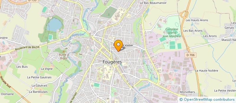 localisation de l'entreprise LES 3 MATS  FOUGERES