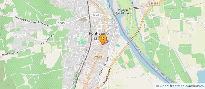 localisation de l'entreprise LES 3 MOMES  PONT-SAINT-ESPRIT