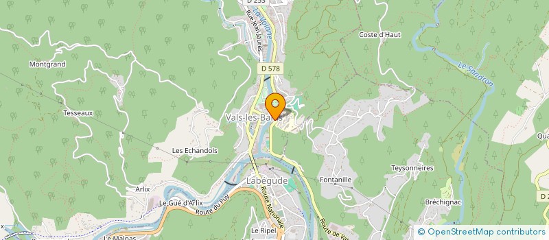 localisation de l'entreprise LES 3 MOUSS  VALS-LES-BAINS