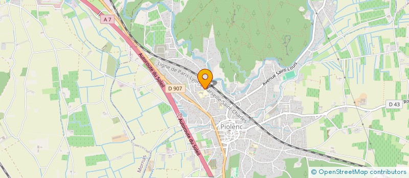 localisation de l'entreprise LES 3 ORANGES  PIOLENC