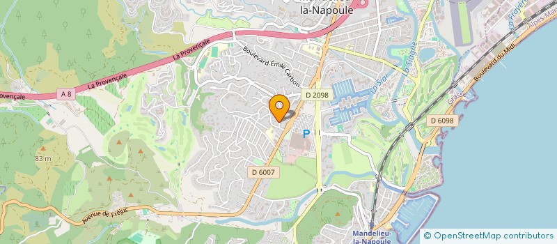 localisation de l'entreprise LES 3 PALMES  MANDELIEU-LA-NAPOULE