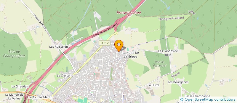 localisation de l'entreprise LES 3 PANIERS  THORIGNE-FOUILLARD