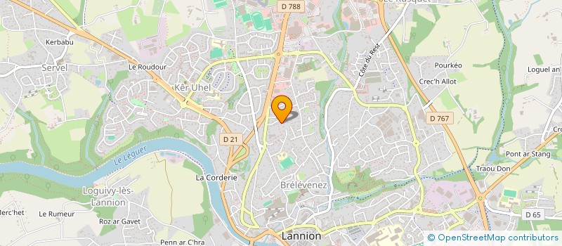 localisation de l'entreprise LES 3 PETITES VAGUES à LANNION