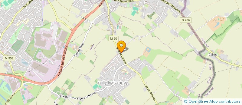 localisation de l'entreprise LES 3 PLAGES  SAILLY-LEZ-LANNOY