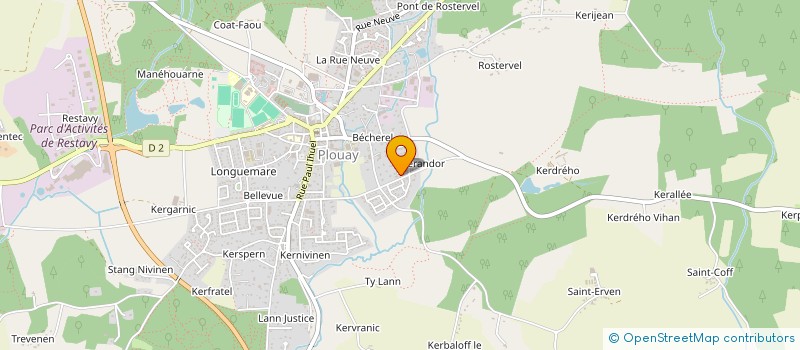 localisation de l'entreprise LES 3 PLAGES  PLOUAY