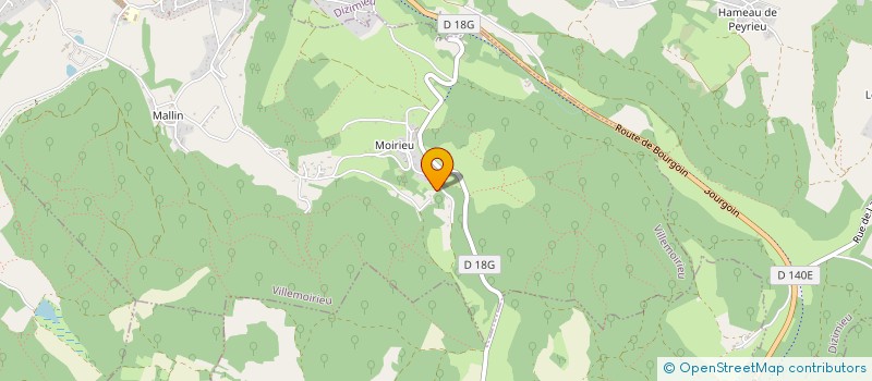 localisation de l'entreprise LES 3 POTES  VILLEMOIRIEU