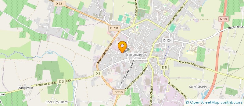 localisation de l'entreprise LES 3 R  BARBEZIEUX-SAINT-HILAIRE