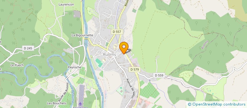 localisation de l'entreprise LES 3 RIVIERES à RUOMS