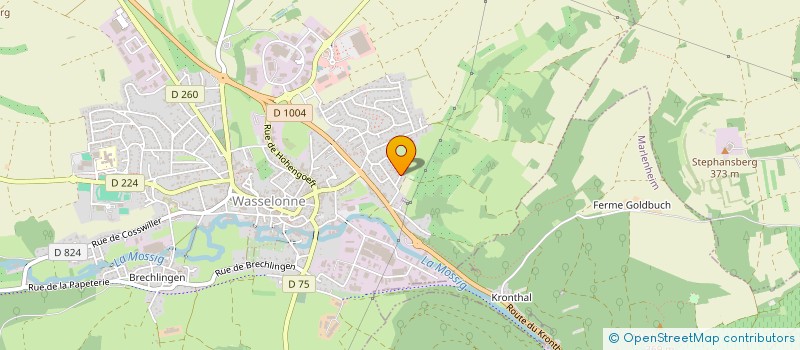 localisation de l'entreprise LES 3 ROSES BLEUES  WASSELONNE