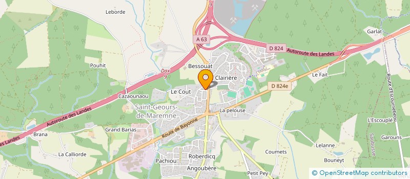 localisation de l'entreprise LES 3 SB à SAINT-GEOURS-DE-MAREMNE