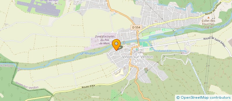 localisation de l'entreprise LES 3 V  VINON-SUR-VERDON