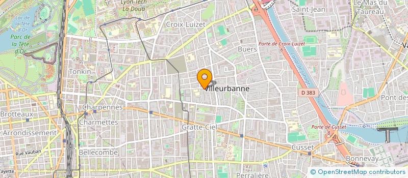 localisation de l'entreprise LES 3 ZEBRES  VILLEURBANNE