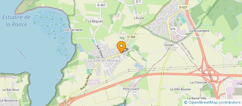 localisation de l'entreprise LES 3A  LA VILLE-ES-NONAIS